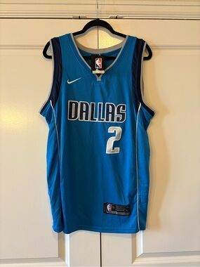 Nike Blue Dallas Basketball Jersey #2 with Navy Trim